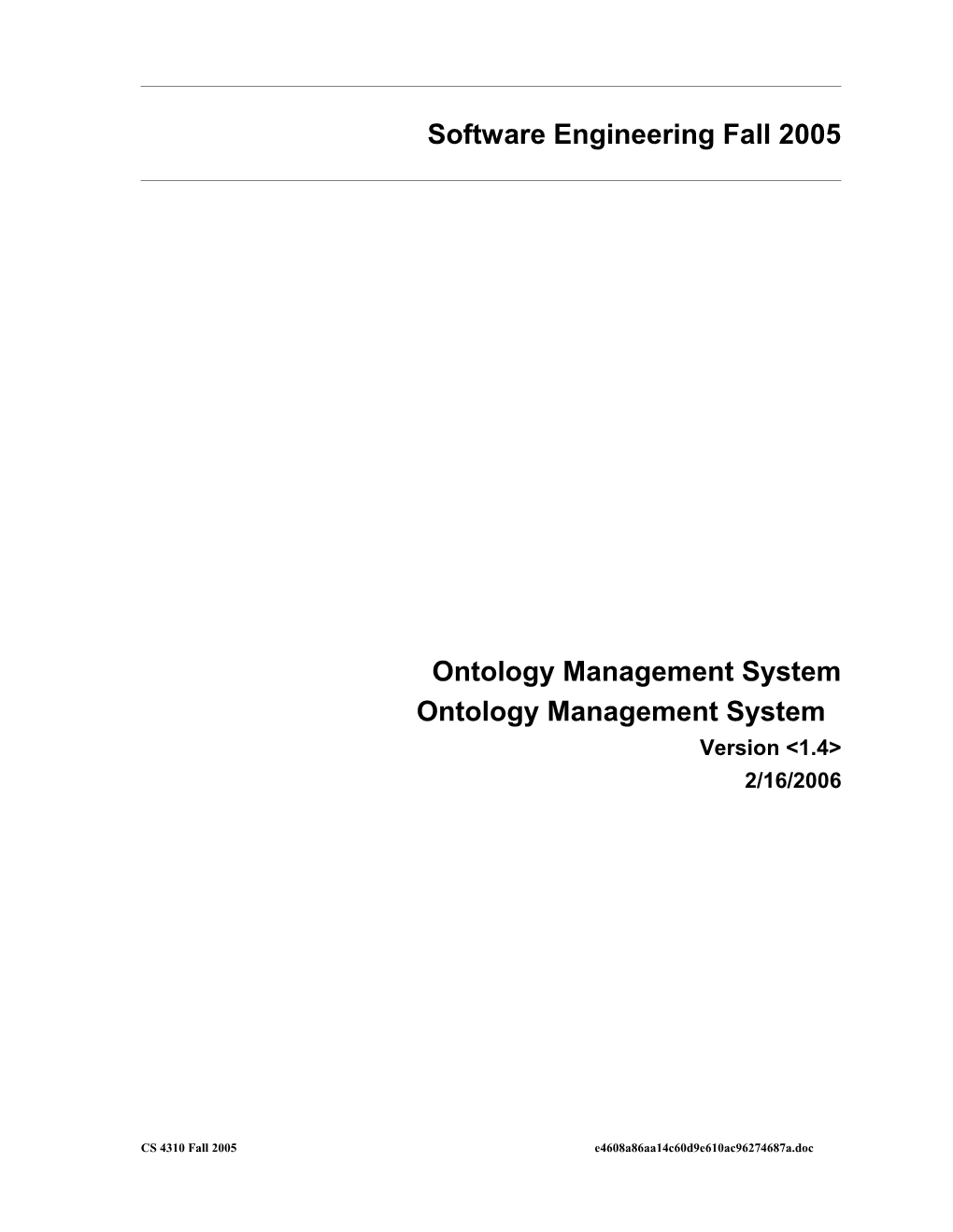 Ontology Management System