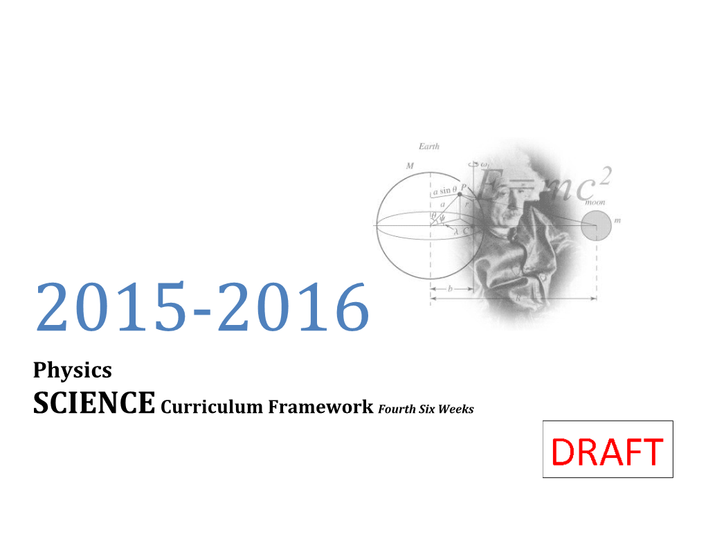 SCIENCE Curriculum Frameworkfourth Six Weeks