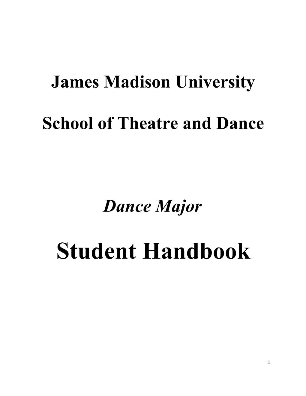 School of Theatre and Dance