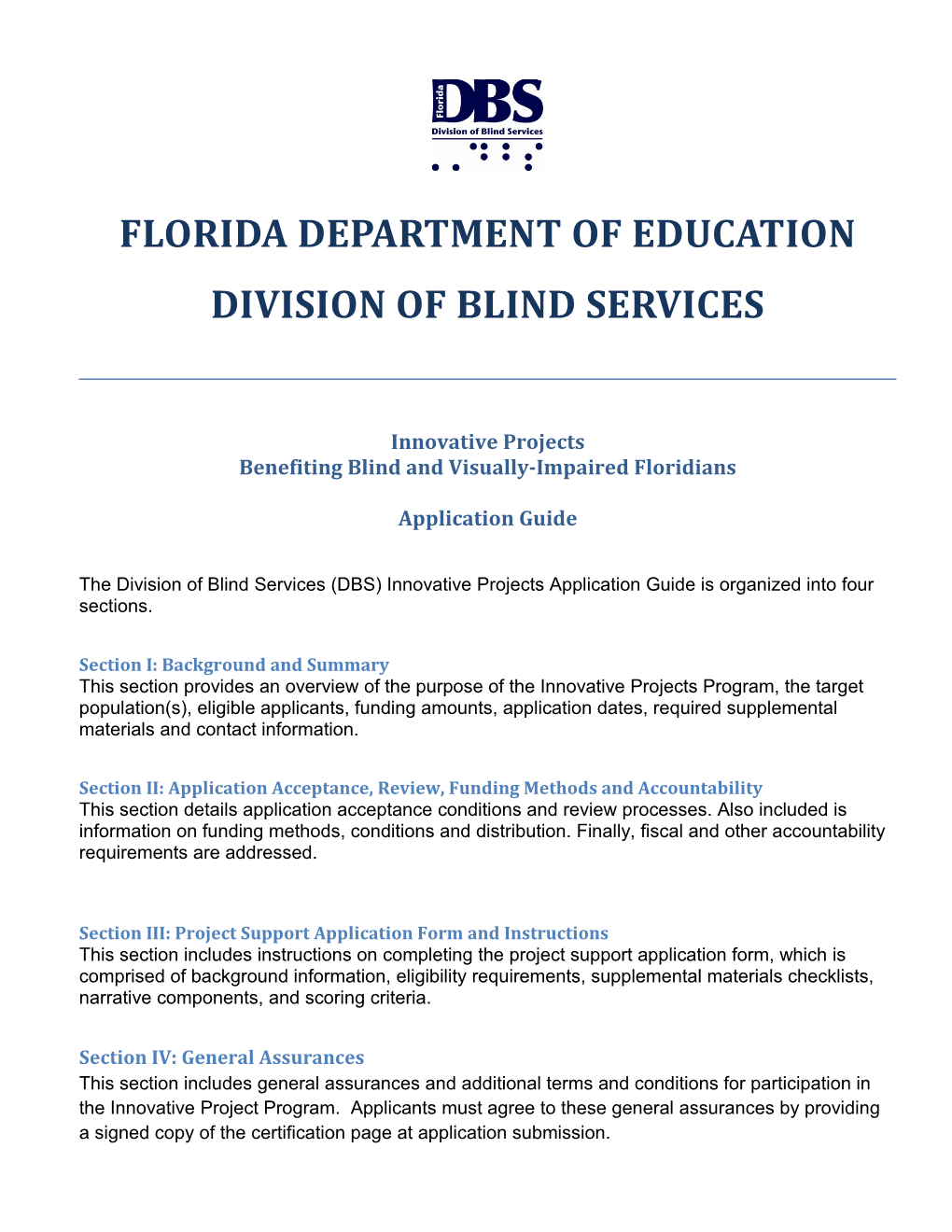 Benefiting Blind and Visually-Impaired Floridians