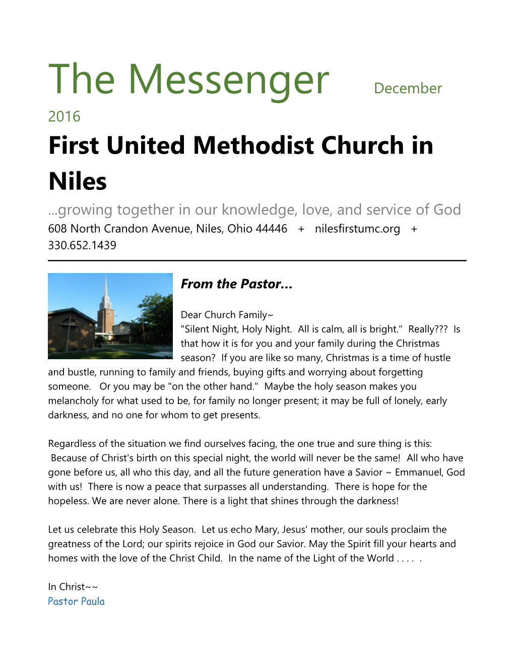 First United Methodist Church in Niles