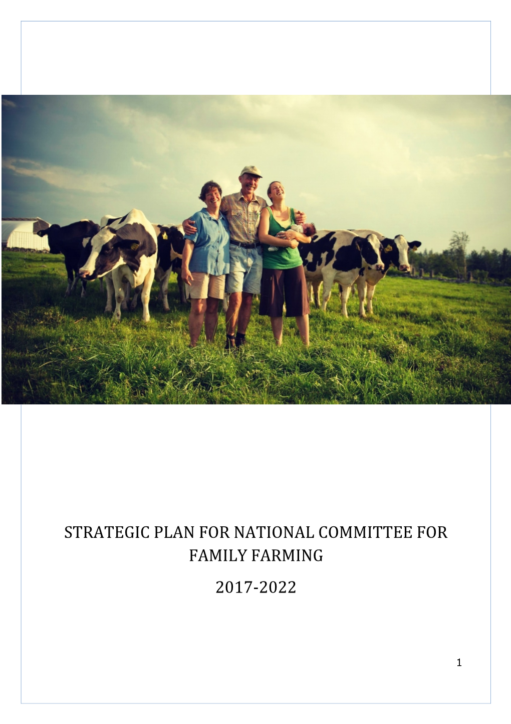 Strategic Plan for National Committee for Family Farming