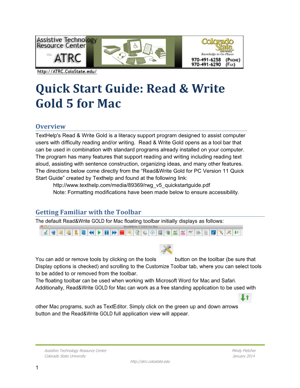 Quick Start Guide: Read & Write Gold5 for Mac