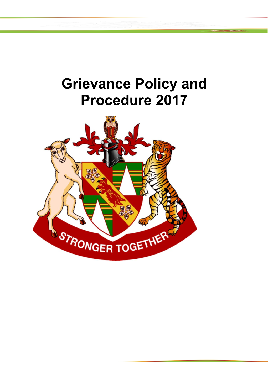 Grievance Policy and Procedure 2017