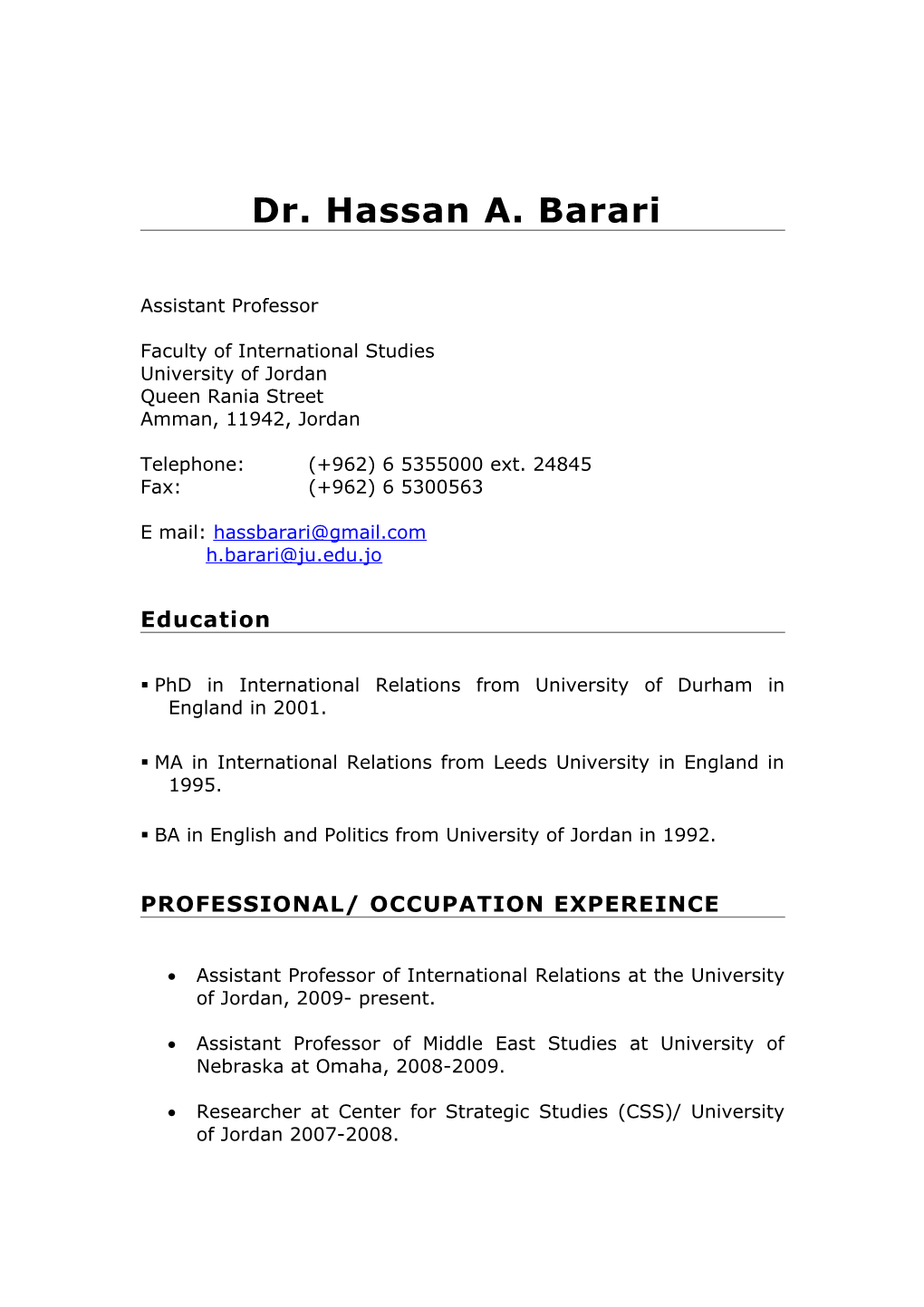 Example of a Researcher Profile