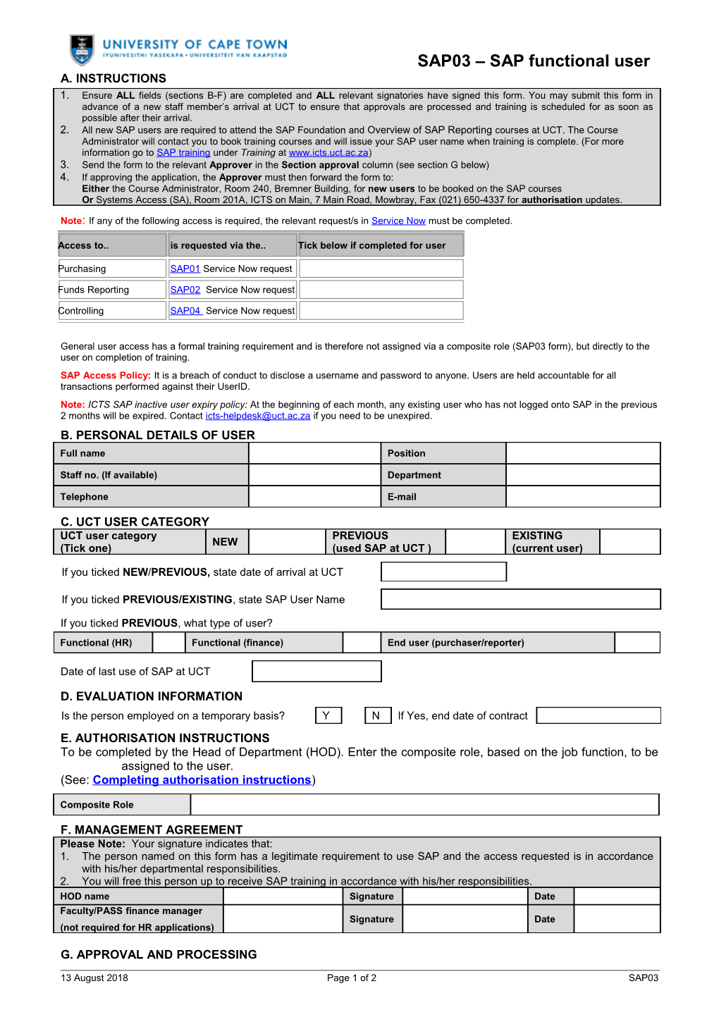 SAP03 SAP Functional User