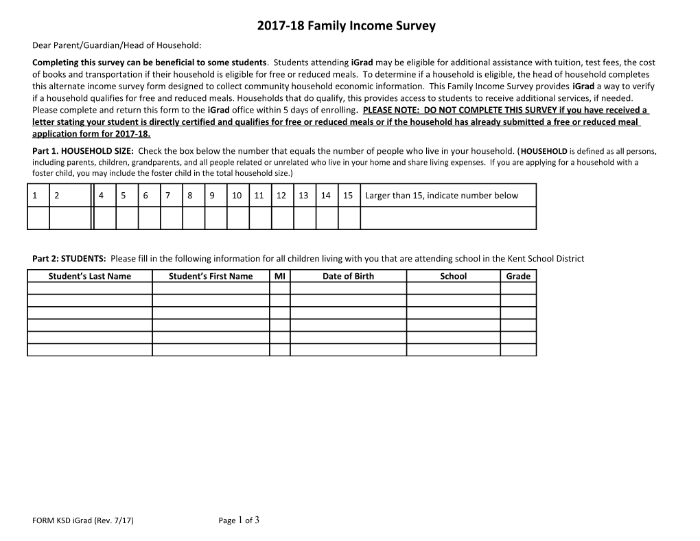 2015-16 Family Income Survey