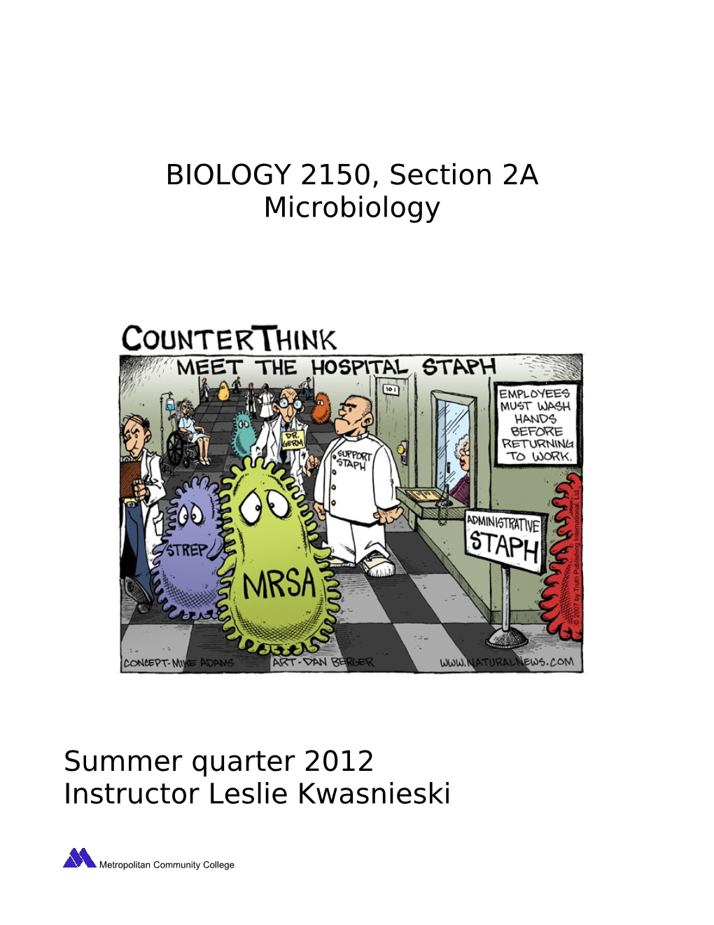 BIOLOGY 2150, Section 2A