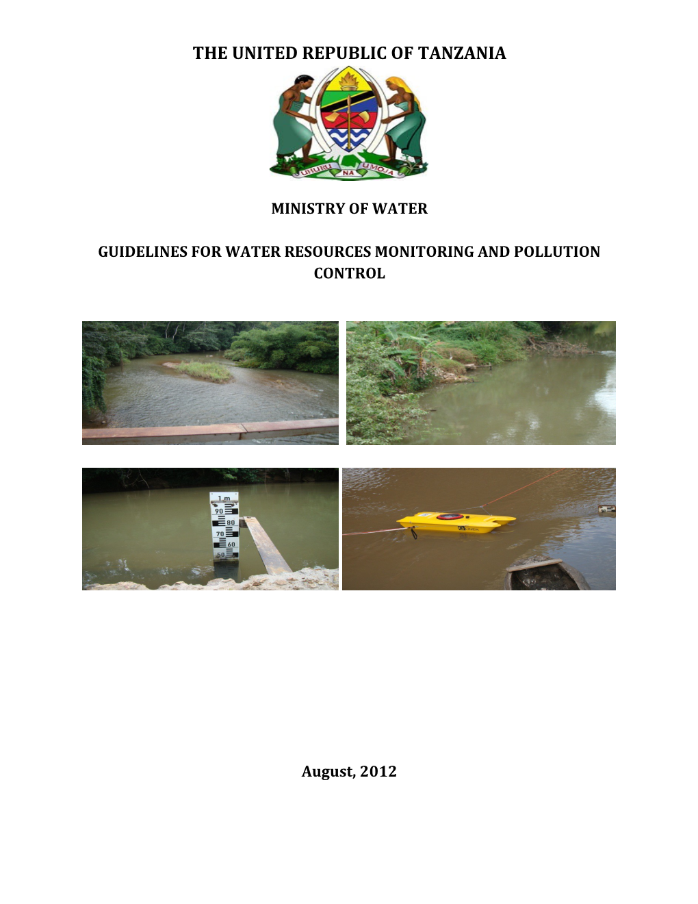 Monitoring Guidelines for Pollution Control in Water Resources