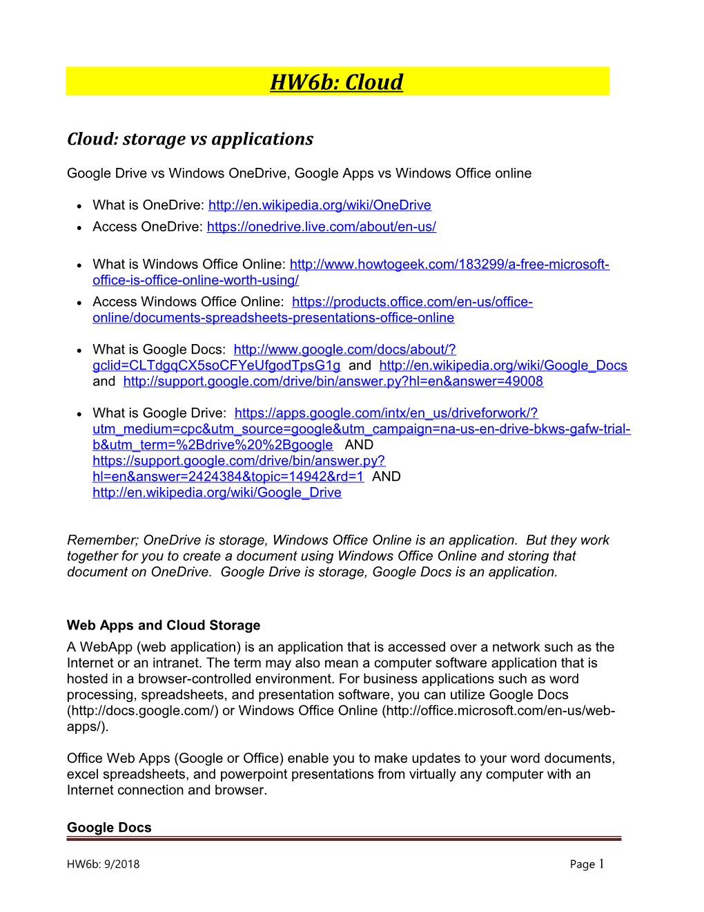 Cloud: Storage Vs Applications