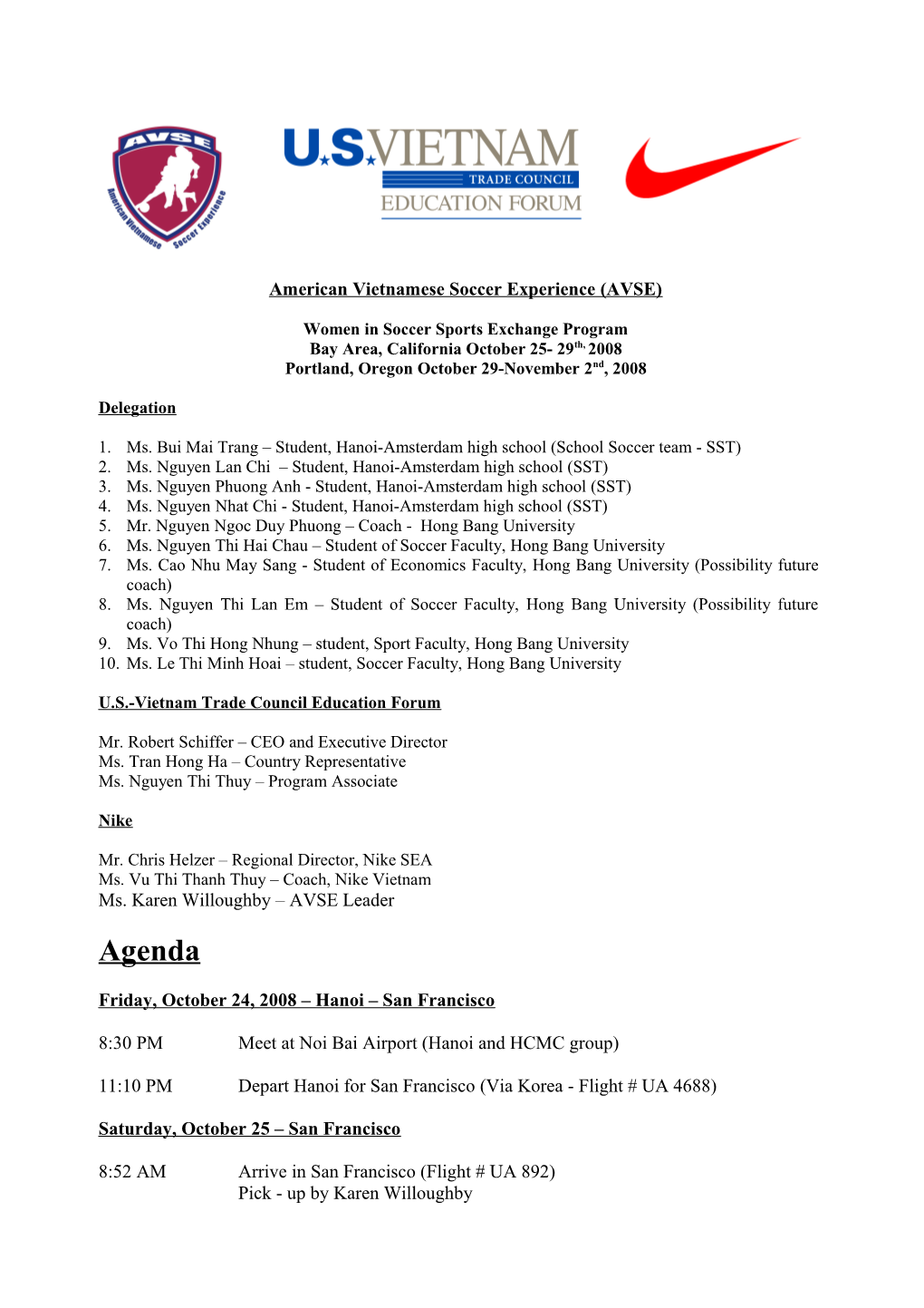 ANNOUNCEMENT: United States-Vietnam: Women in Soccer Sports Exchange Program