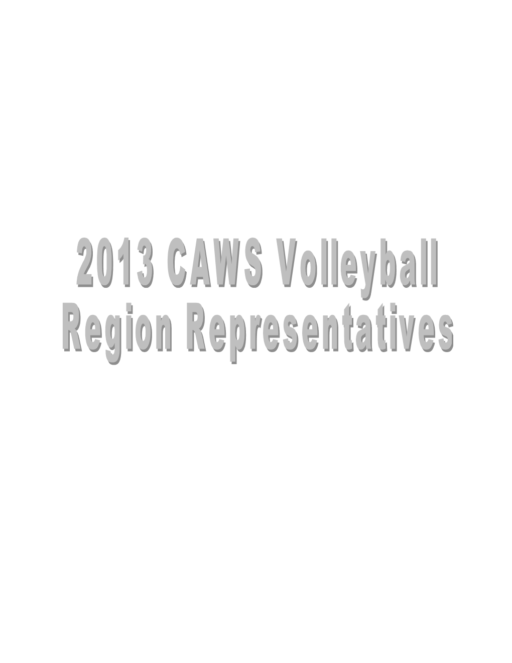 AAAA Volleyball Region Representatives