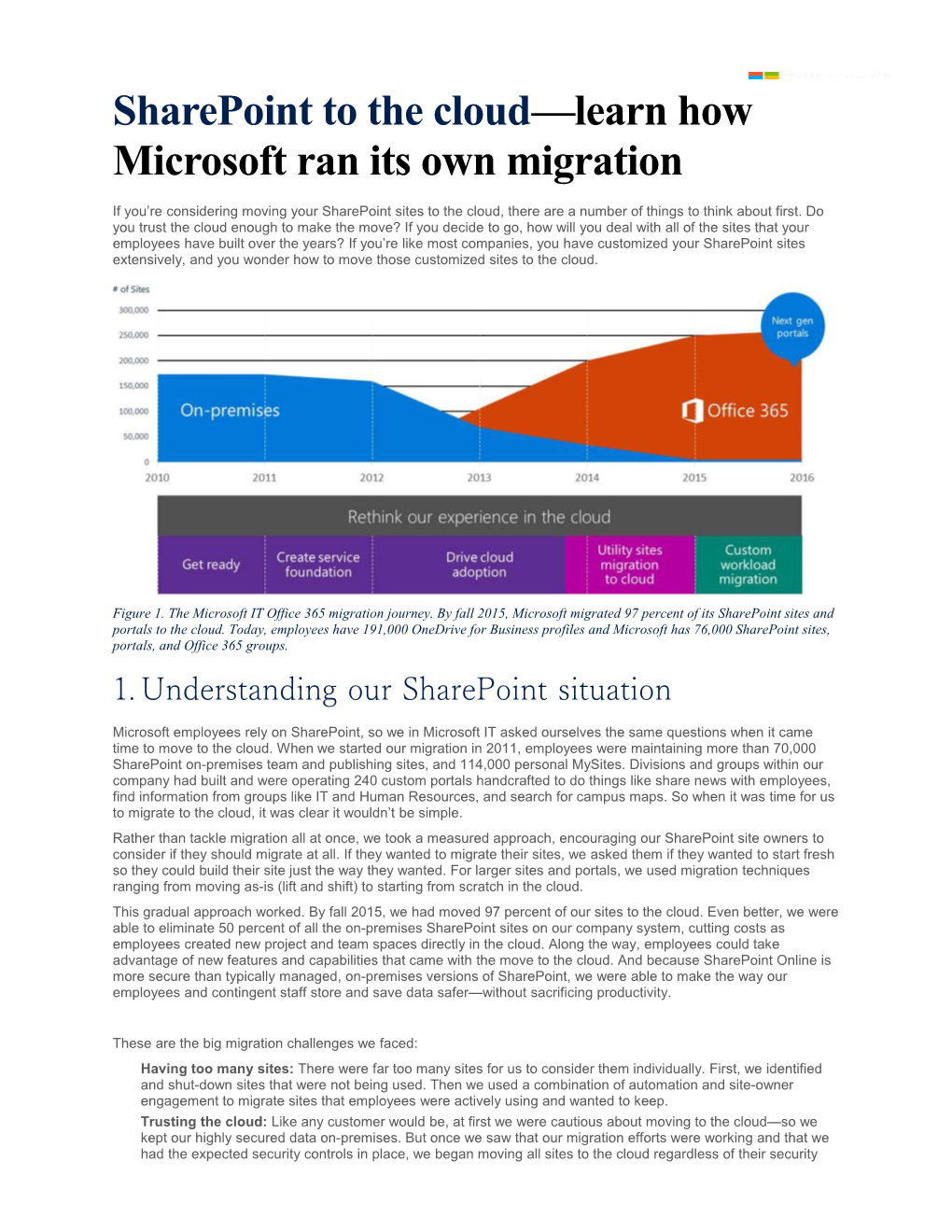 Sharepoint to the Cloud: Learn How Microsoft Ran Its Own Migration