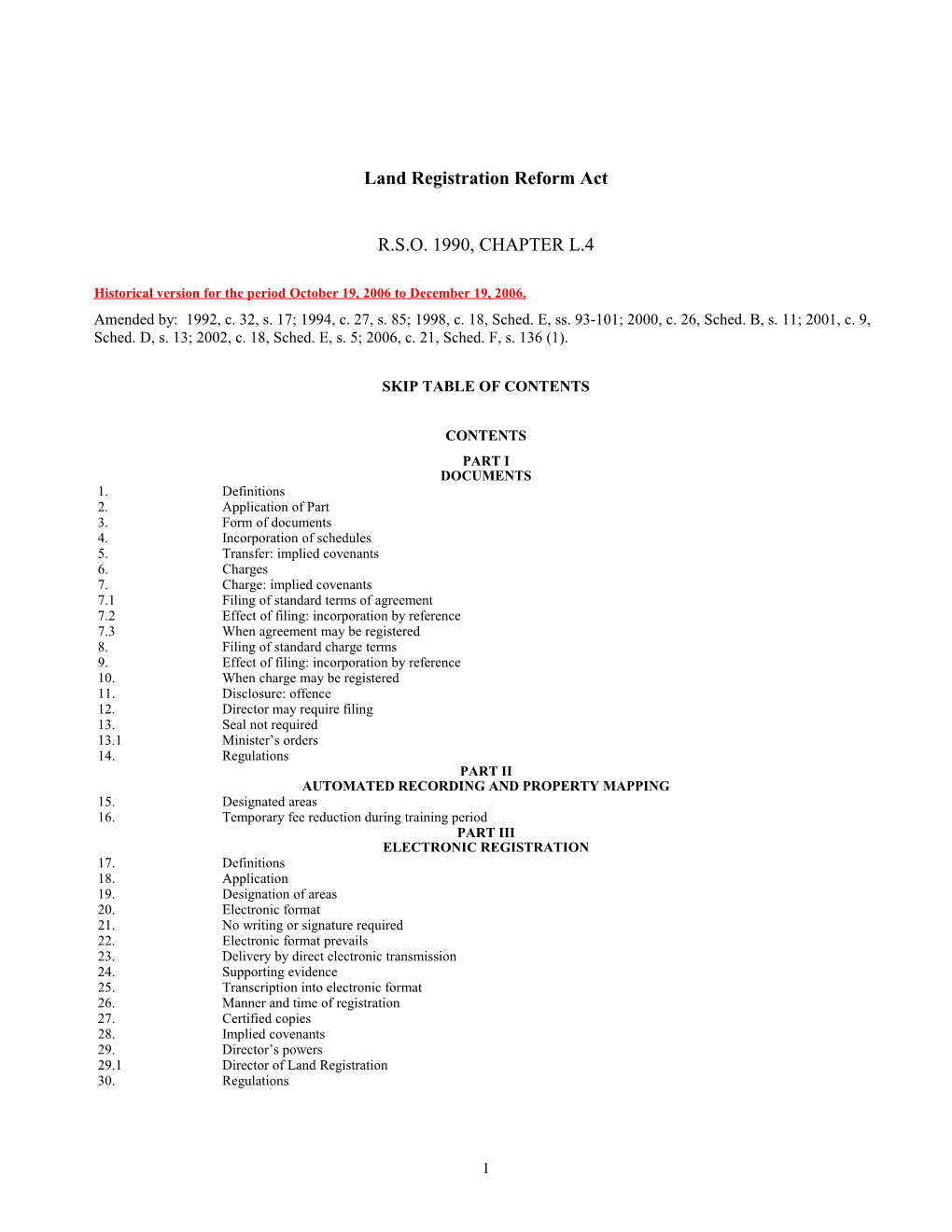 Land Registration Reform Act, R.S.O. 1990, C. L.4