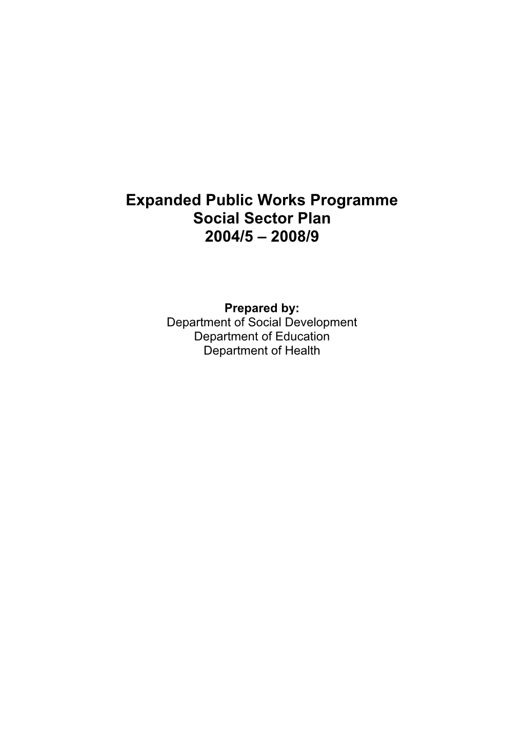 Expanded Public Works Programme