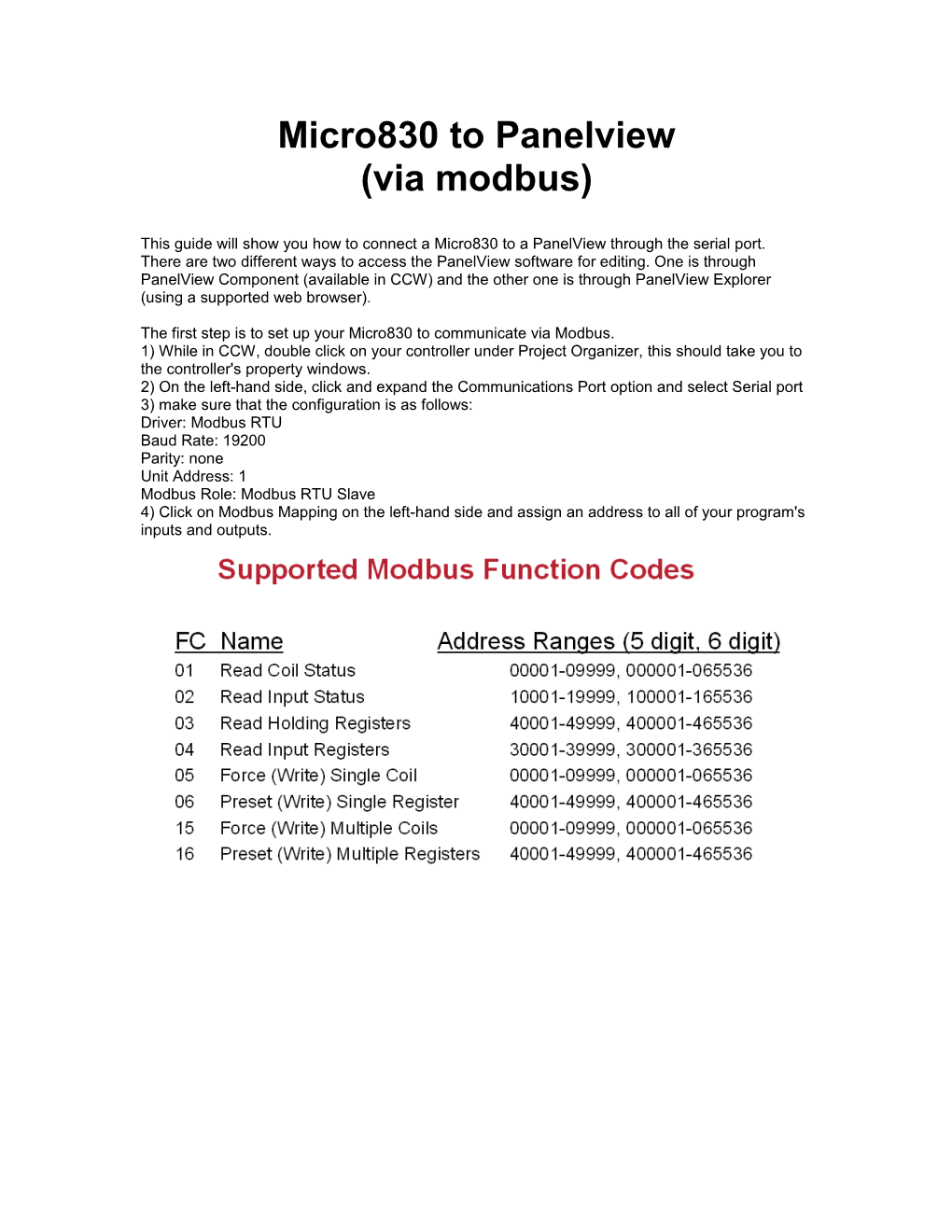 The First Step Is to Set up Your Micro830 to Communicate Via Modbus