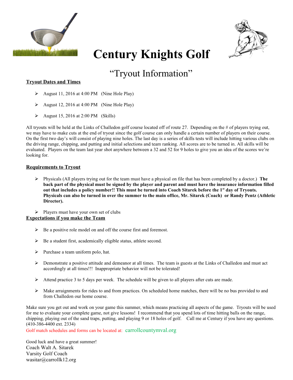 Century Knights Golf