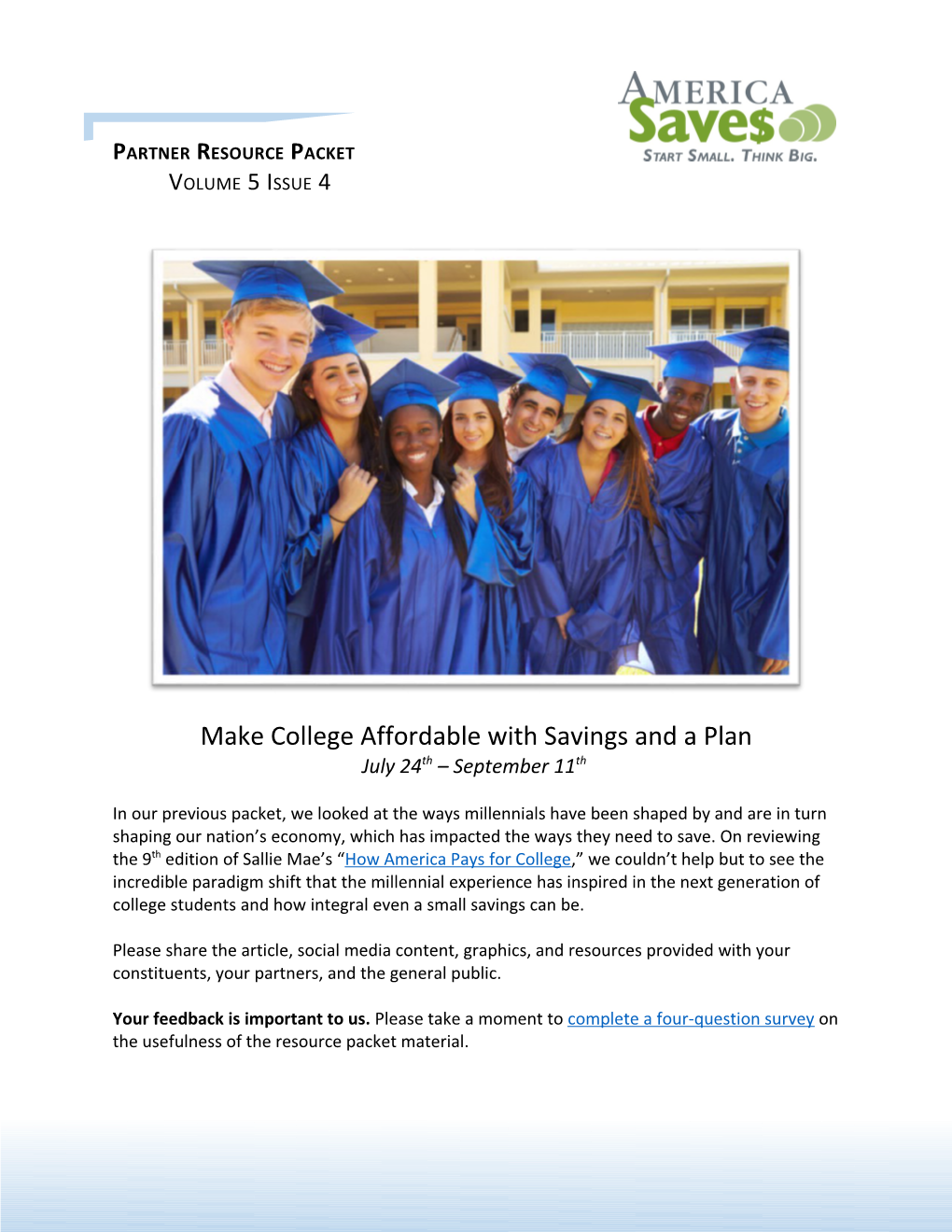Make College Affordable with Savings and a Plan