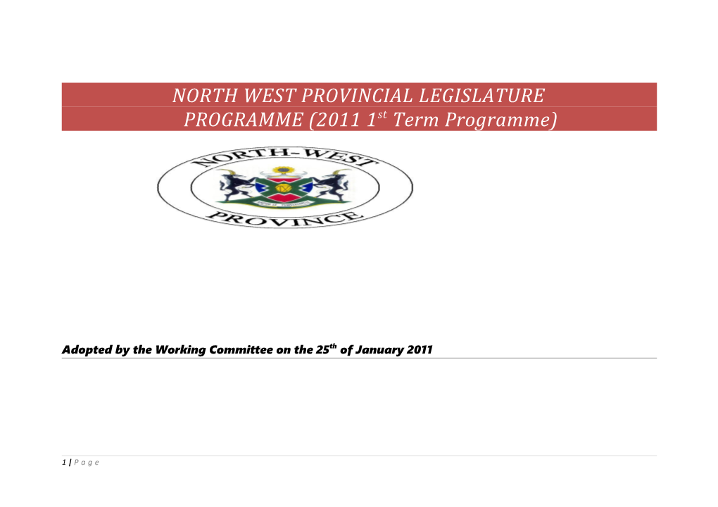 North West Provincial Legislature
