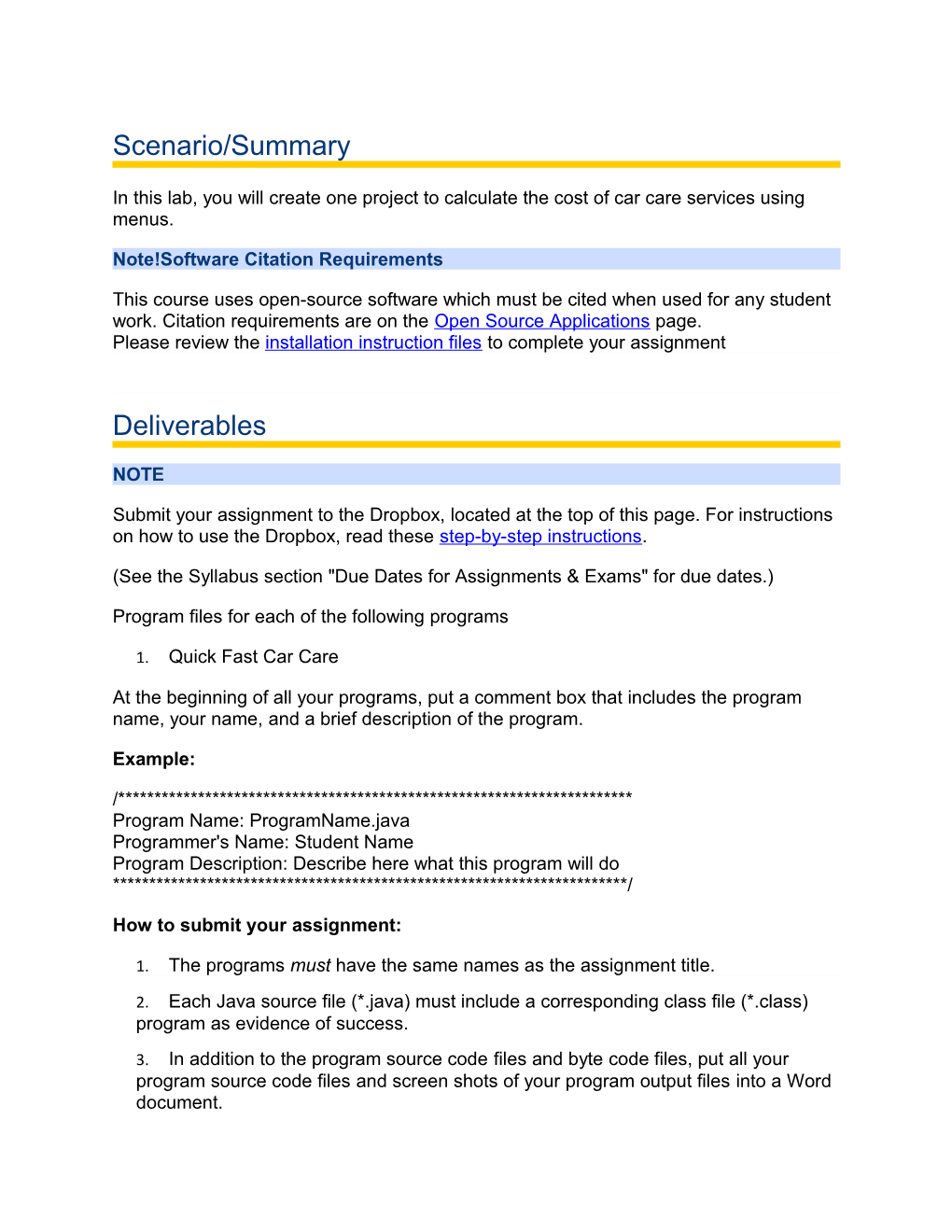 Note!Software Citation Requirements