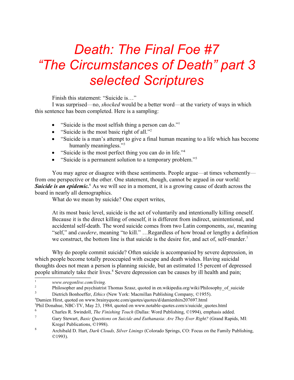 Death: the Final Foe #7
