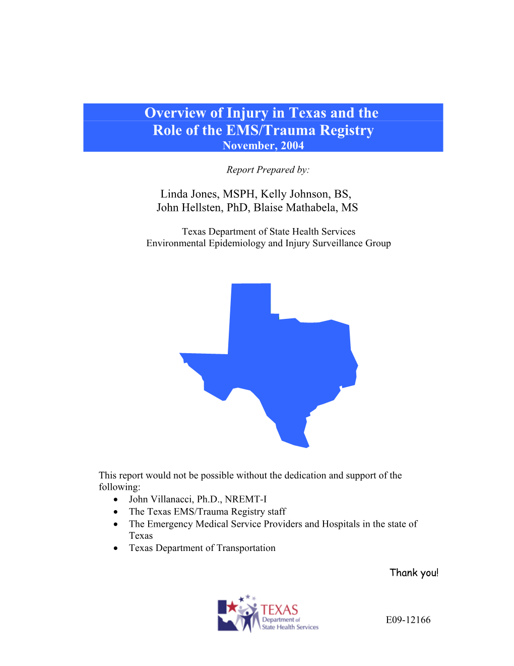Overview of Injury in Texas and The