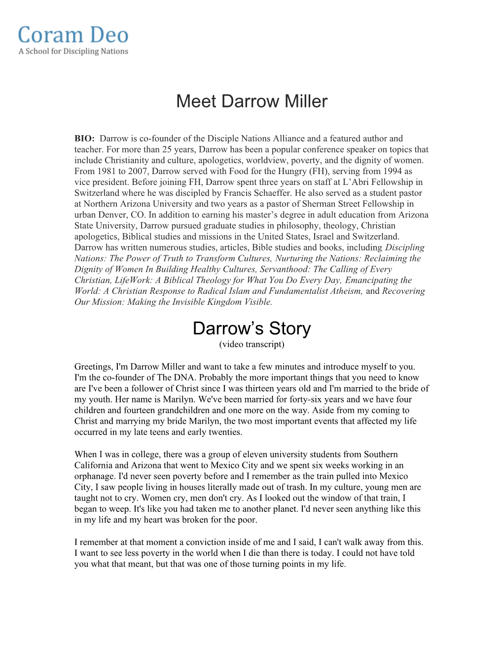 Meet Darrow Miller