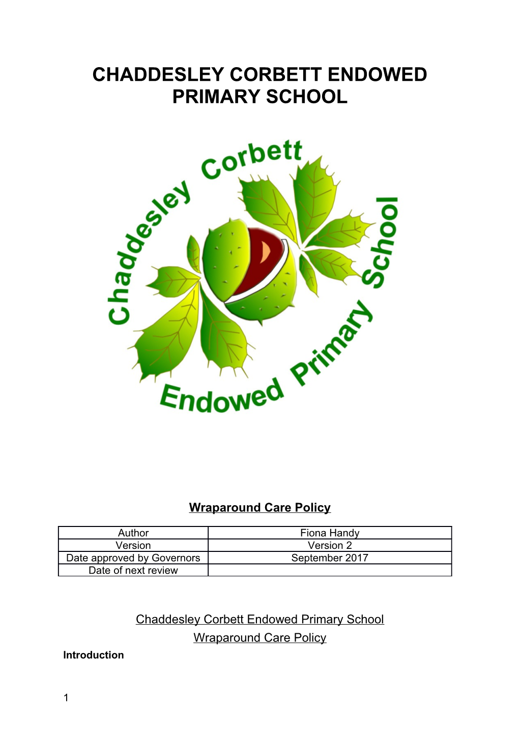 Chaddesley Corbett Endowed Primary School