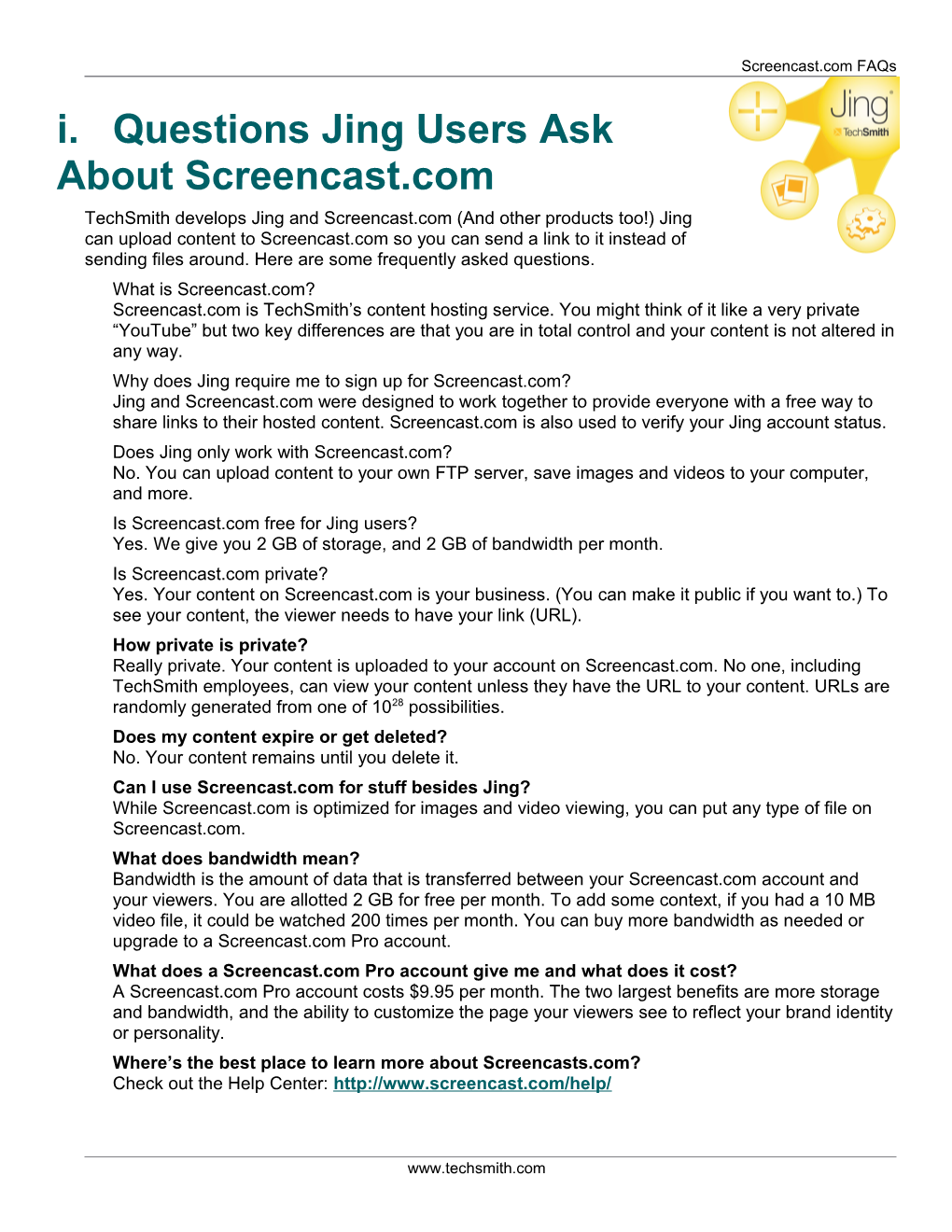 Screencast.Com Faqs