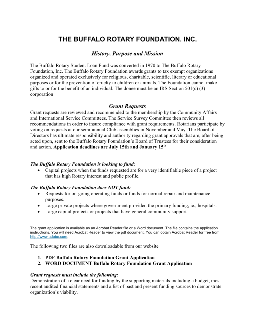 The Buffalo Rotary Foundation, Inc