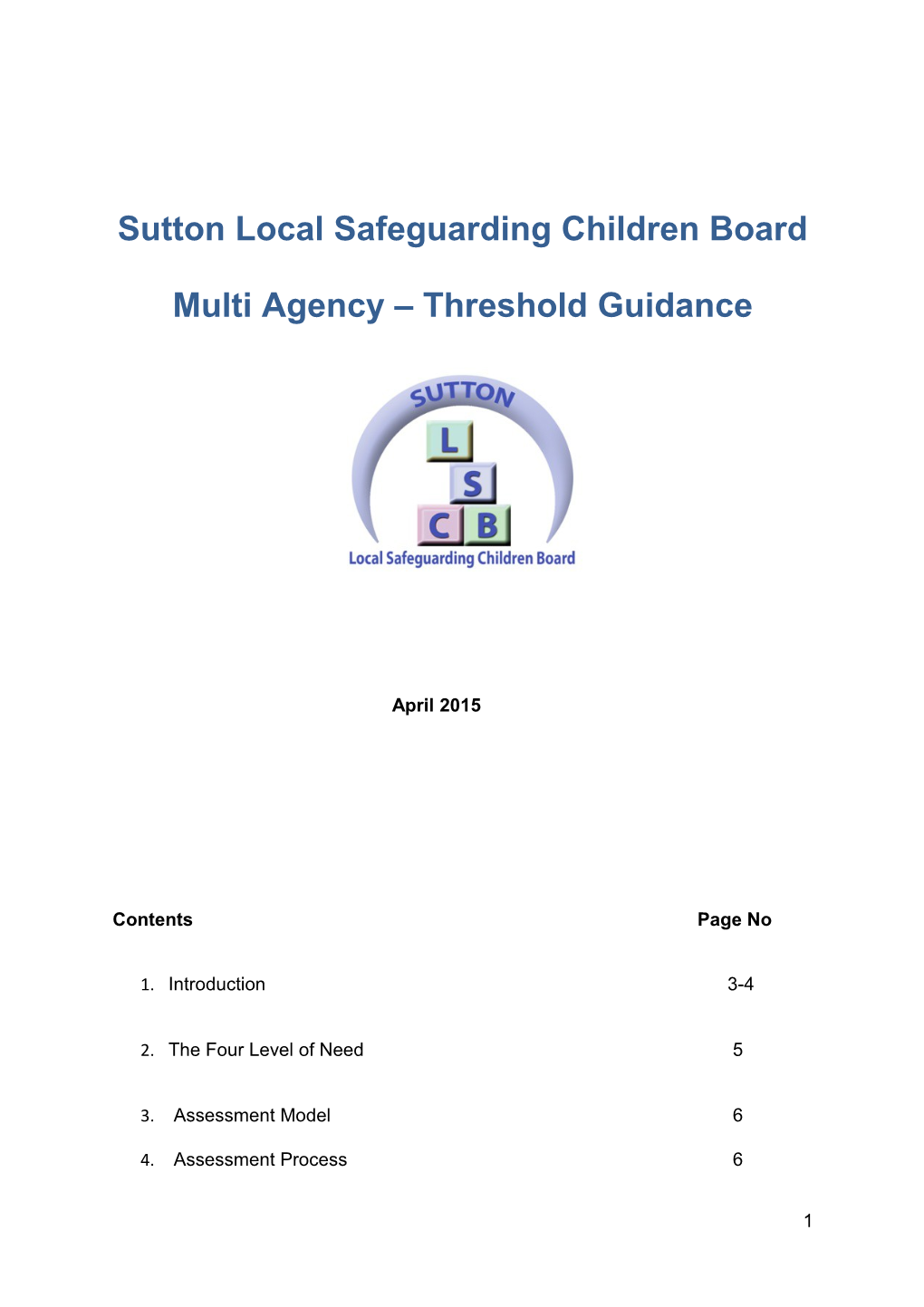 Sutton Local Safeguarding Children Board