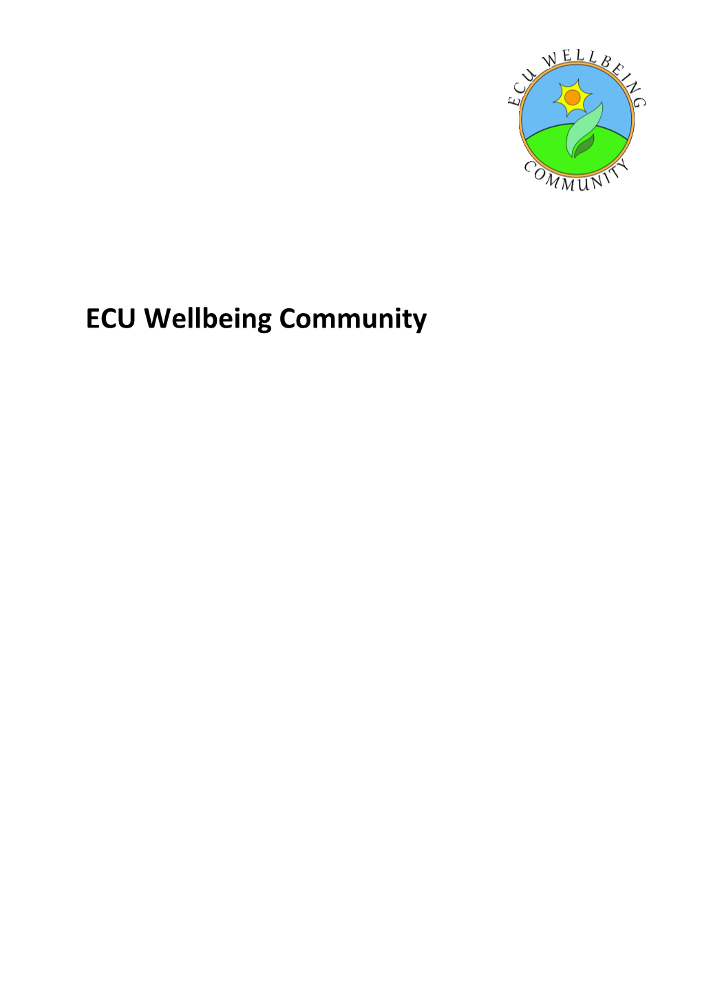 ECU Wellbeing Community