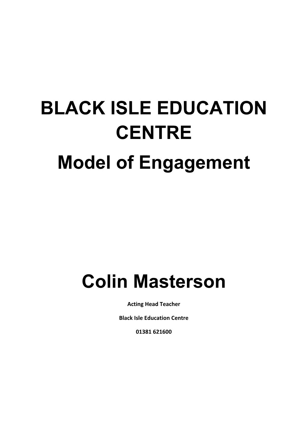 Black Isle Education Centre