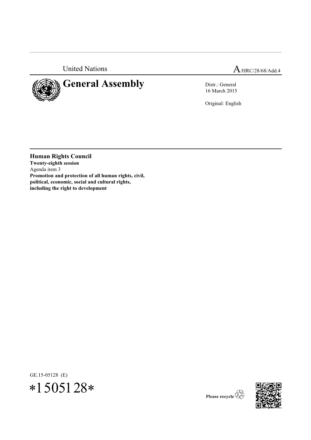 Report of the Special Rapporteur on Torture - Mission to Gambia in English
