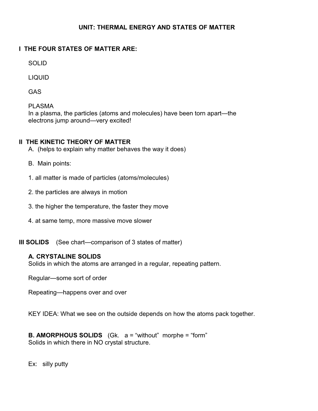 Chapter 3 States of Matter