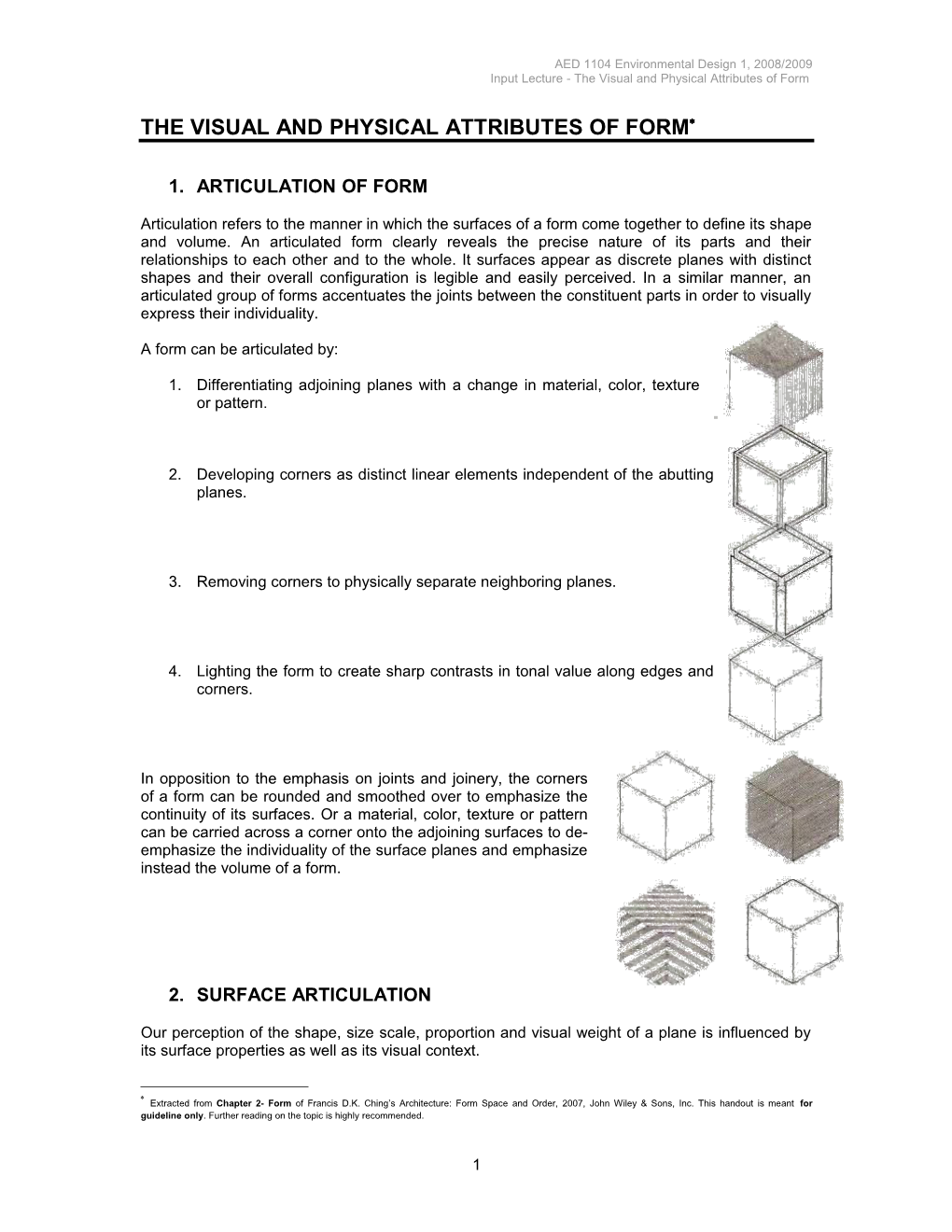 Articulation of Form