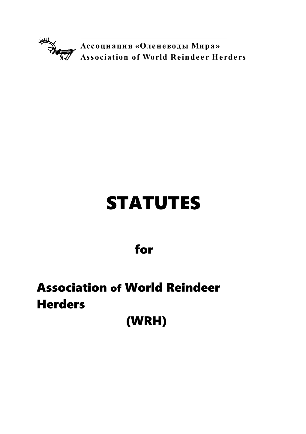 Statutes of the Association of World Reindeer Herders