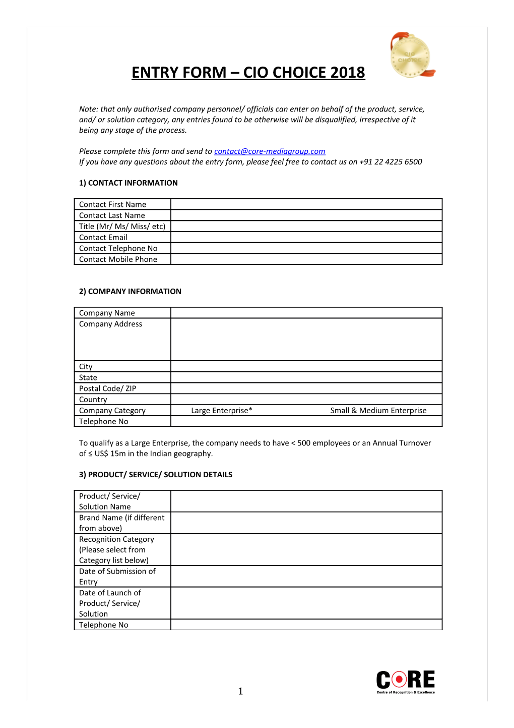 Please Complete This Form and Send To