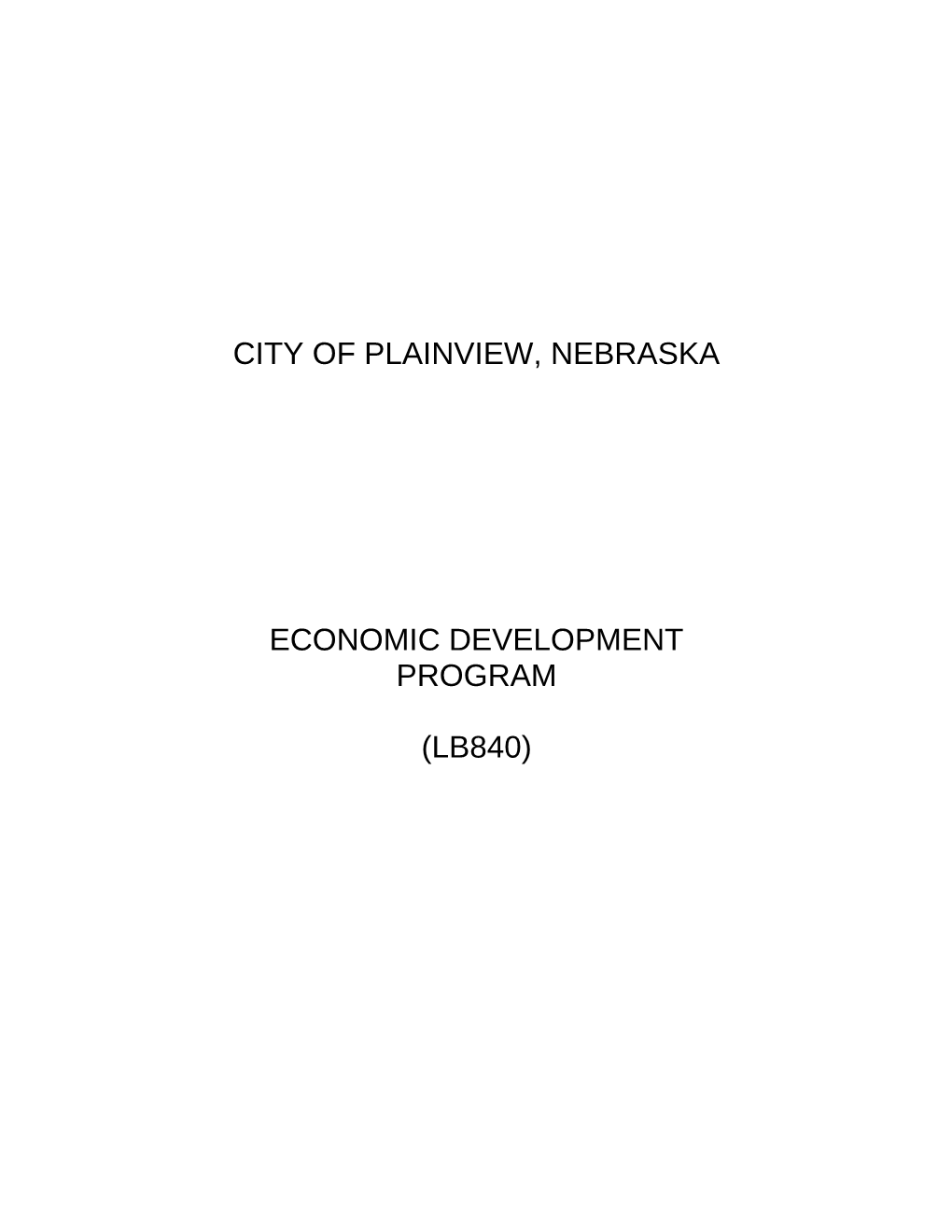 City of Plainview, Nebraska