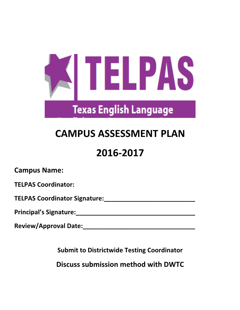 Campusassessment Plan