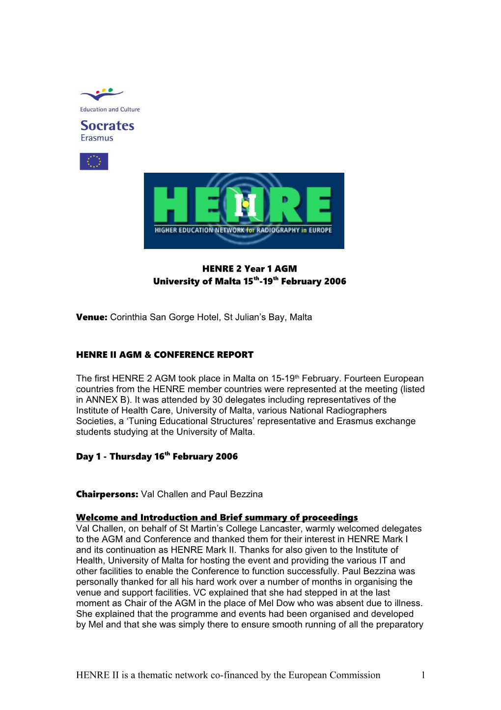 HENRE 2 Year 1 AGM