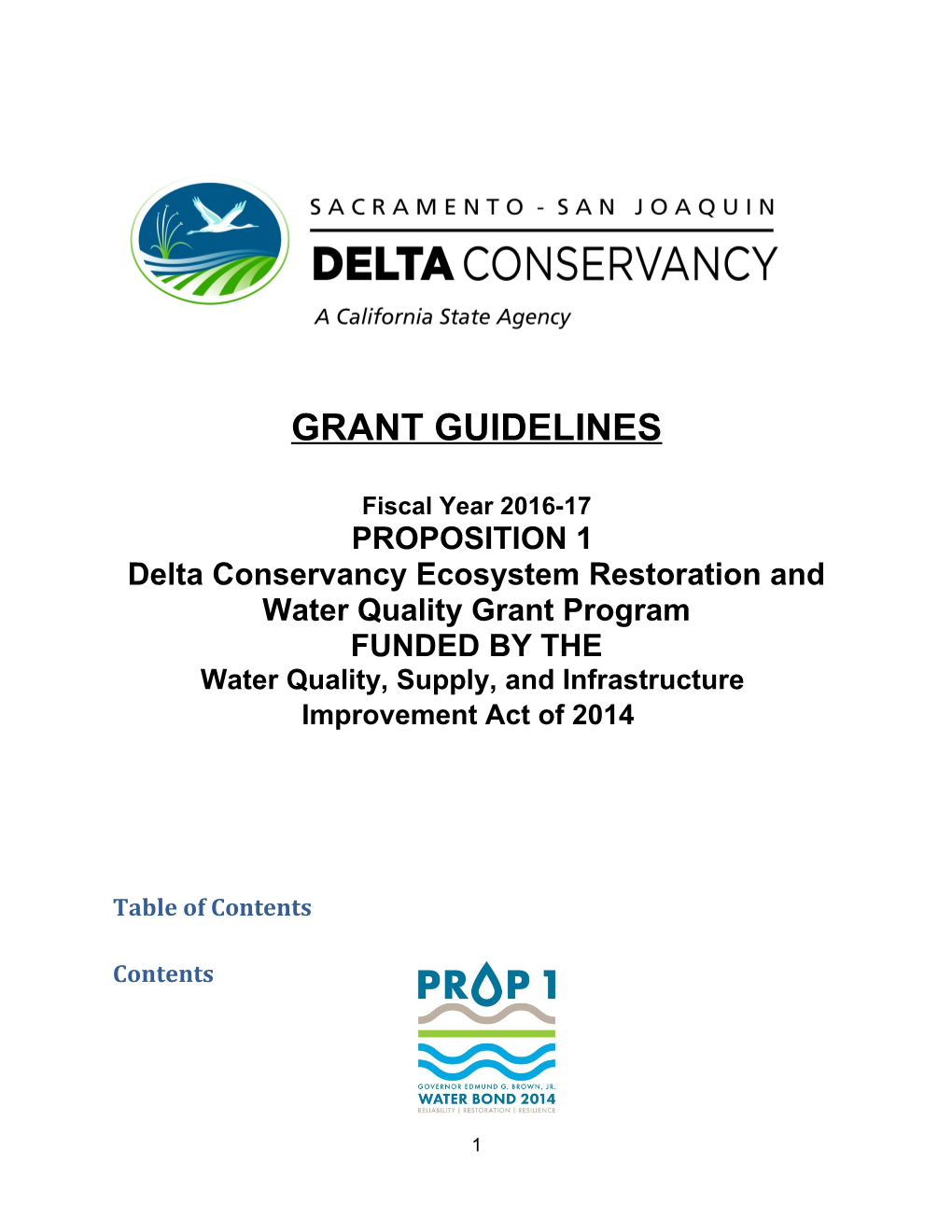 Delta Conservancy Ecosystem Restoration and Water Quality Grant Program