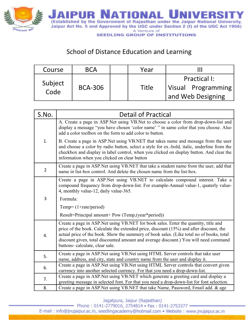 School of Distance Education and Learning