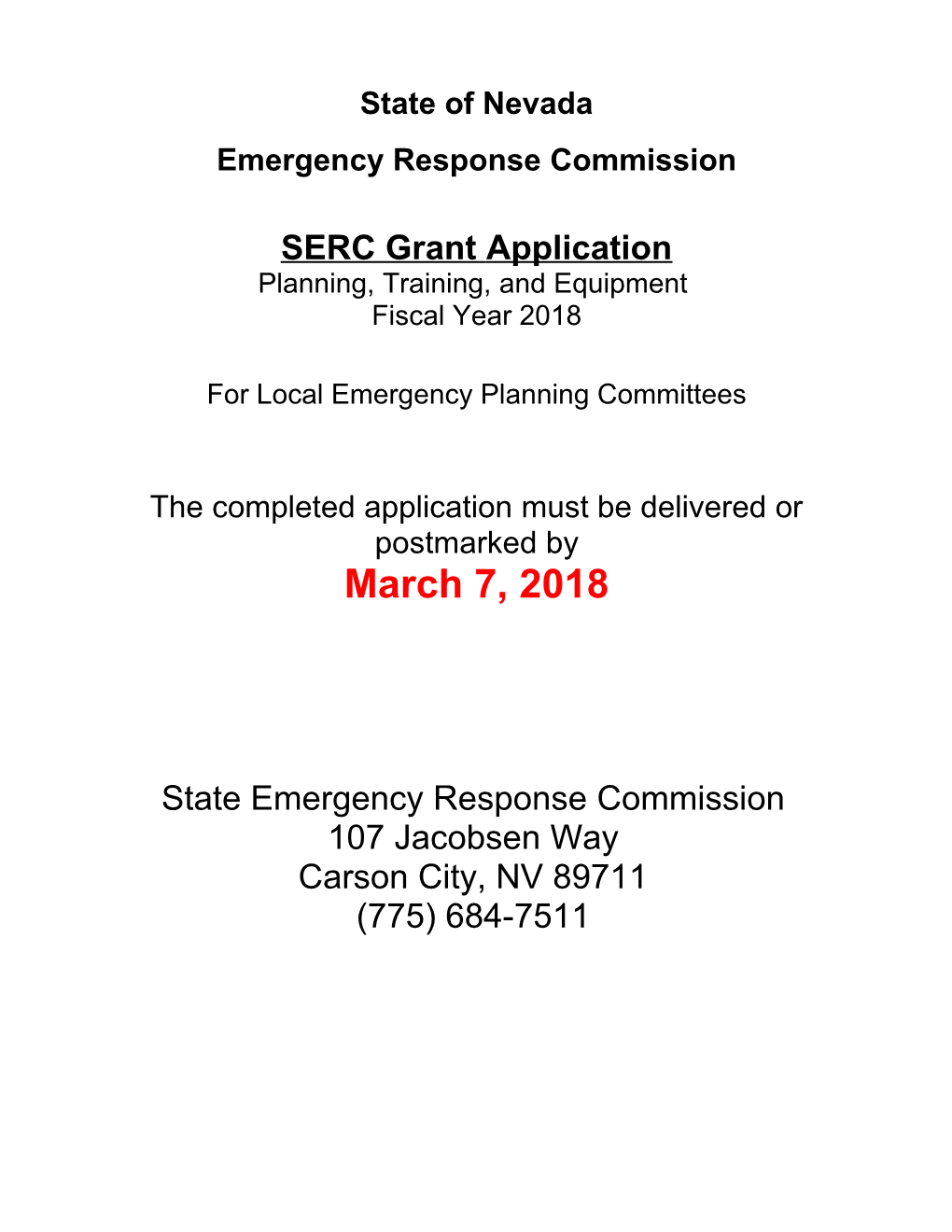 Emergency Response Commission