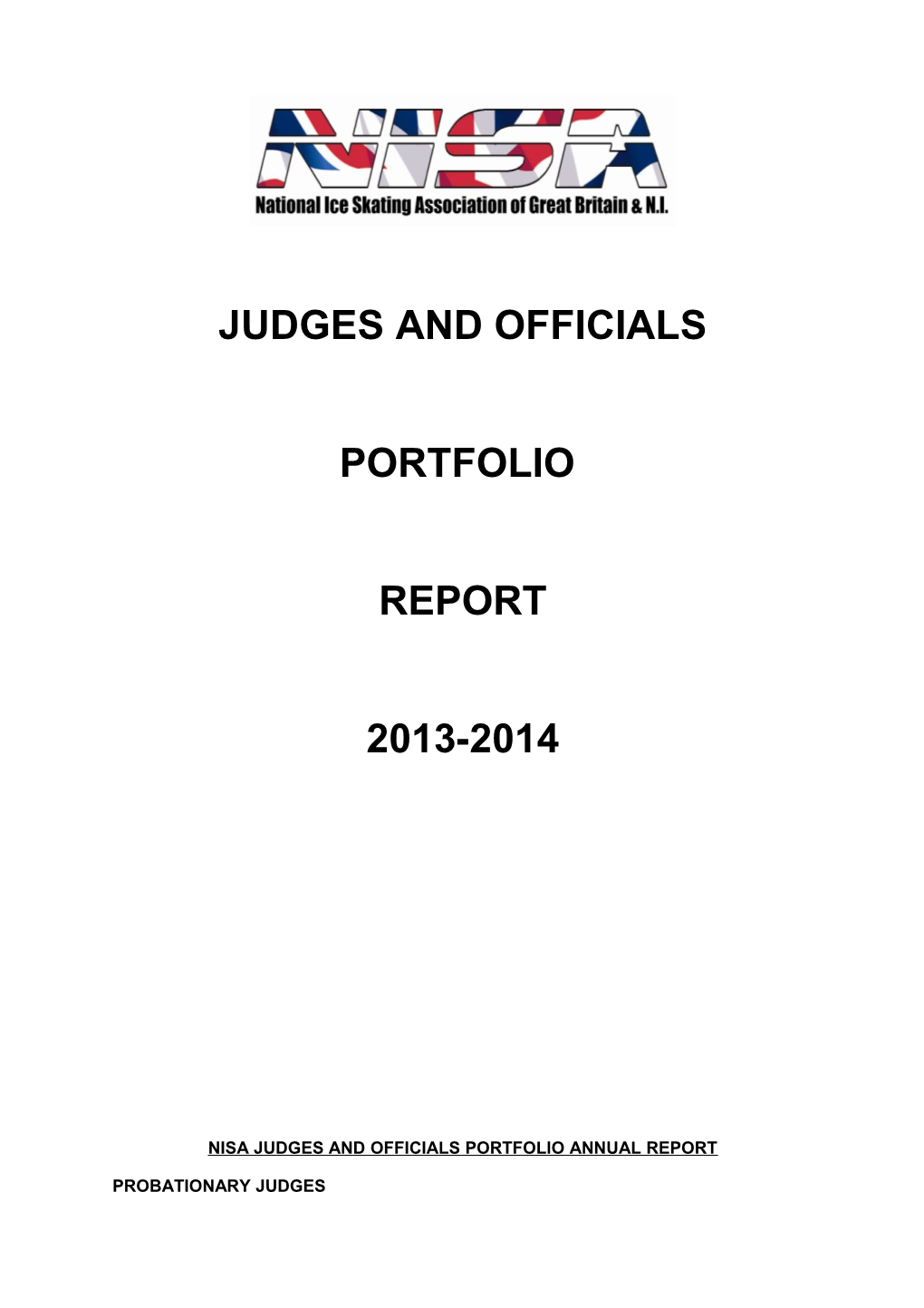 Nisa Judges and Officials Portfolio Annual Report