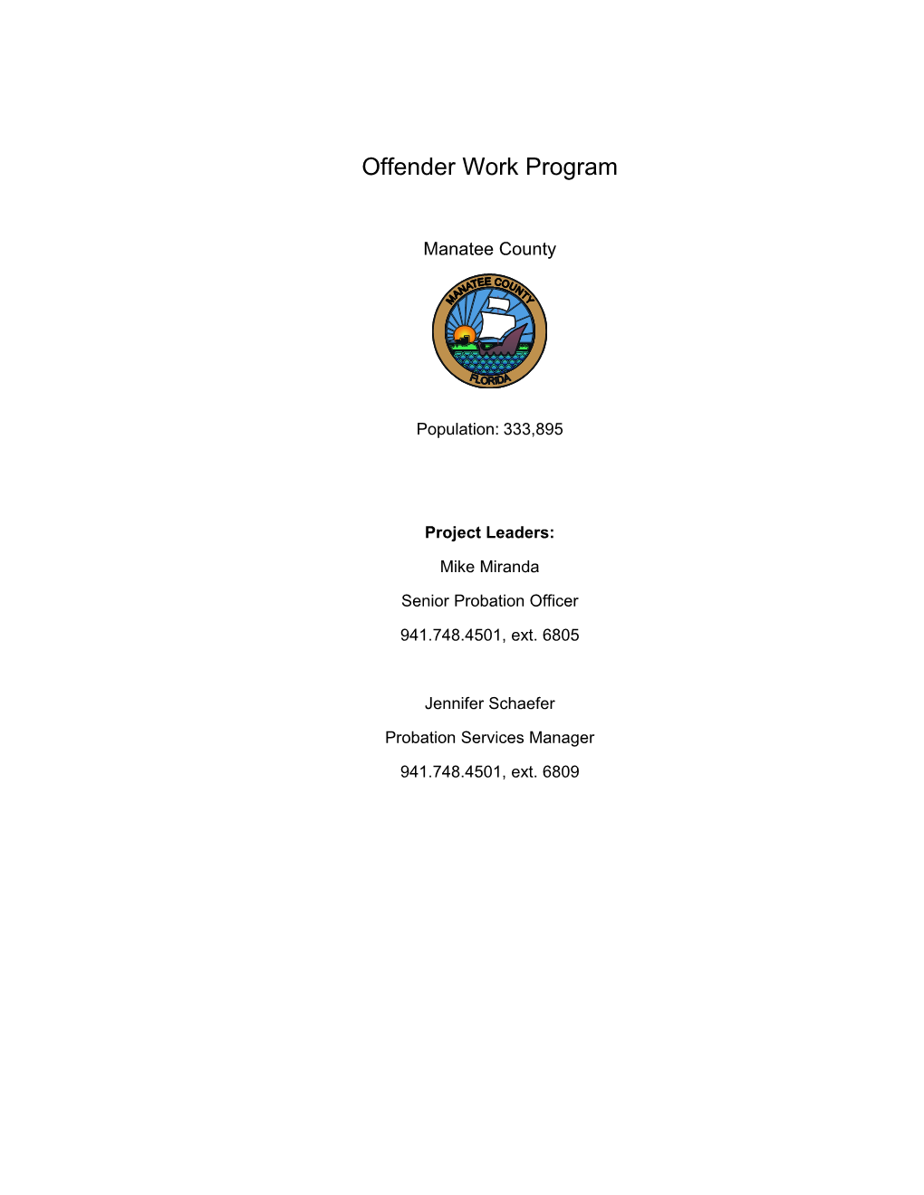 Offender Work Program