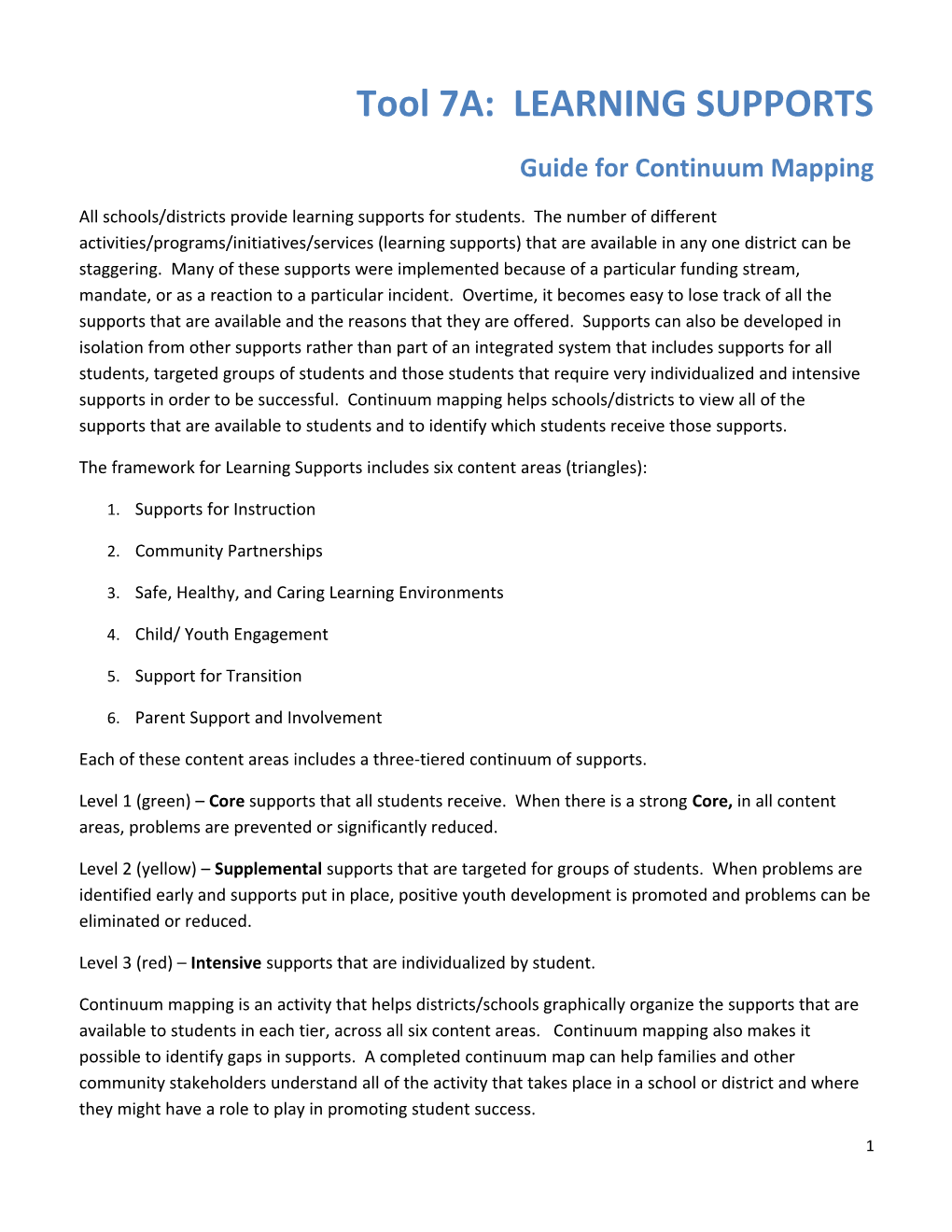 Guide for Continuum Mapping