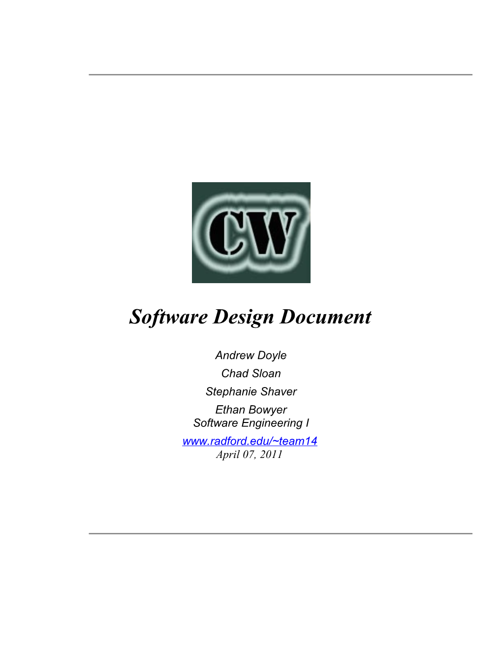 Software Design Document
