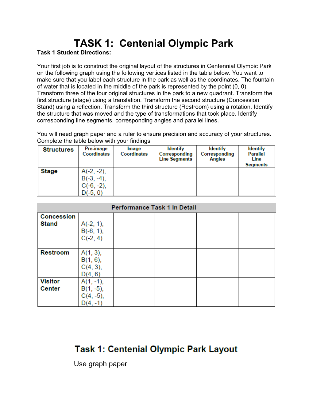TASK 1: Centenial Olympic Park