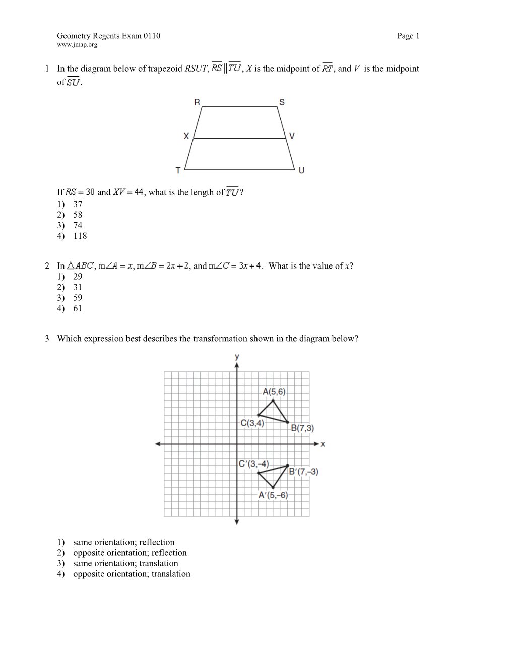 Geometry Regents Exam 0110Page 1